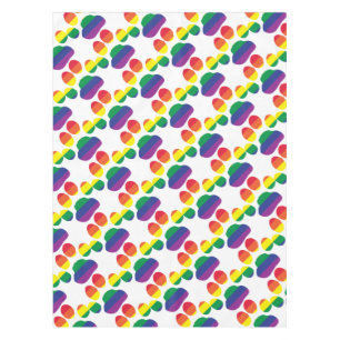 Gay-Pride-Paw-Print Tischdecke