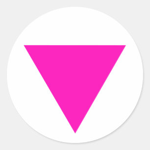 Gay Pride "PINK TRIANGLE" Runder Aufkleber