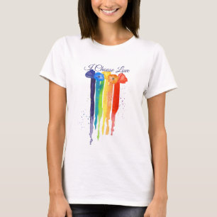 Gay Pride Poppy Blume Rainbow Wählen Sie Liebe T-Shirt