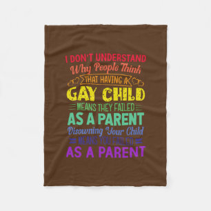 Gay Pride Proud Parent Mama Vater Elternquote  Fleecedecke