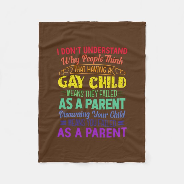 Gay Pride Proud Parent Mama Vater Elternquote  Fleecedecke (Vorderseite)