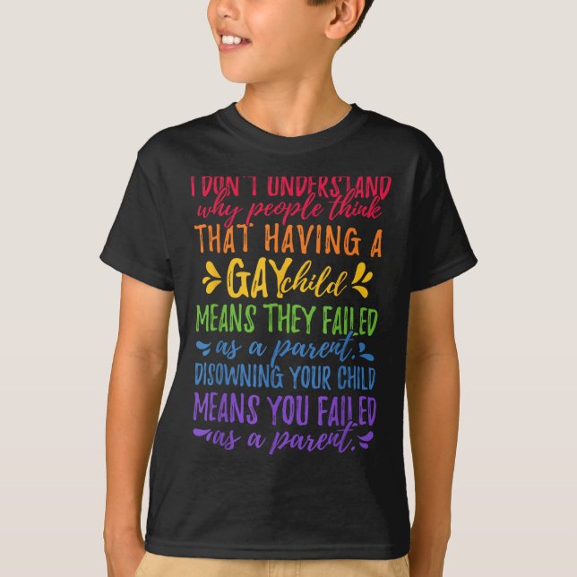 Gay Pride - Proud Parent Mom Dad Parenting Quote  T-Shirt (Vorderseite)