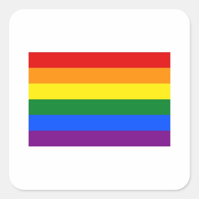 Gay Pride Quadratischer Aufkleber (Vorderseite)