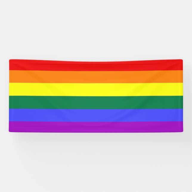 Gay Pride Rainbow Banner (Horizontal)