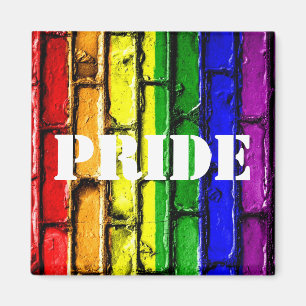 Gay pride Rainbow Bricks aimant