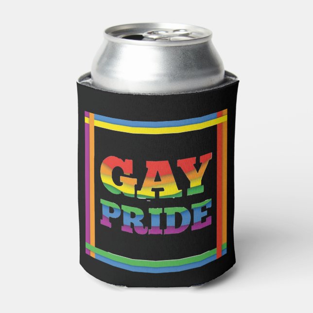 Gay Pride-Rainbow-Farben Dosenkühler (Kanne Vorderseite)