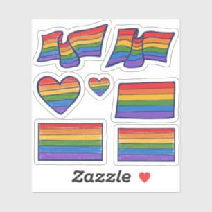 Gay Pride Rainbow Flag Aufkleber