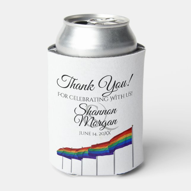 Gay Pride Rainbow Flag Gastgeschenk Hochzeit Viele Dosenkühler (Kanne Vorderseite)