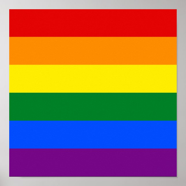 Gay Pride Rainbow Flag LGBTQ Support Liebe Lesbisc Poster (Vorne)