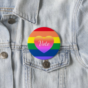 Gay Pride-Rainbow-Flag LGBTQ wählen Button