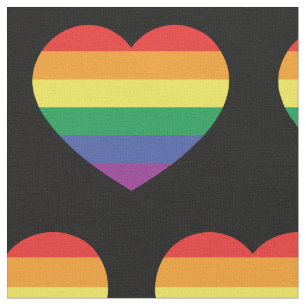 Gay Pride Rainbow Flag Liebe Herz Stoff