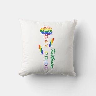 Gay Pride Rainbow Flag Rose Personalisiert Kissen
