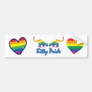 Gay Pride Rainbow Heart Autoaufkleber