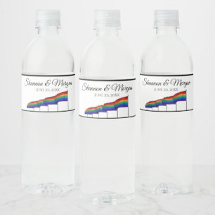 Gay Pride Rainbow Hochzeitwasser Flaschenmarken
