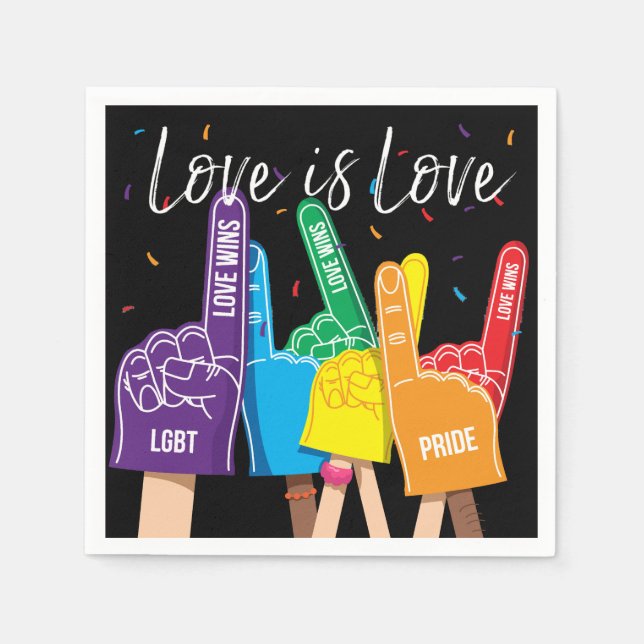 Gay Pride Rainbow LGBT Party Napkin Serviette (Vorderseite)