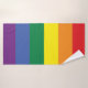 Gay Pride Rainbow LGBT Themed Badhandtuch Set (Badehandtuch)