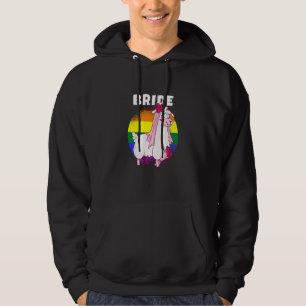 Gay Pride Rainbow Lgbtq Wedding Llama Lesbian Bri Hoodie