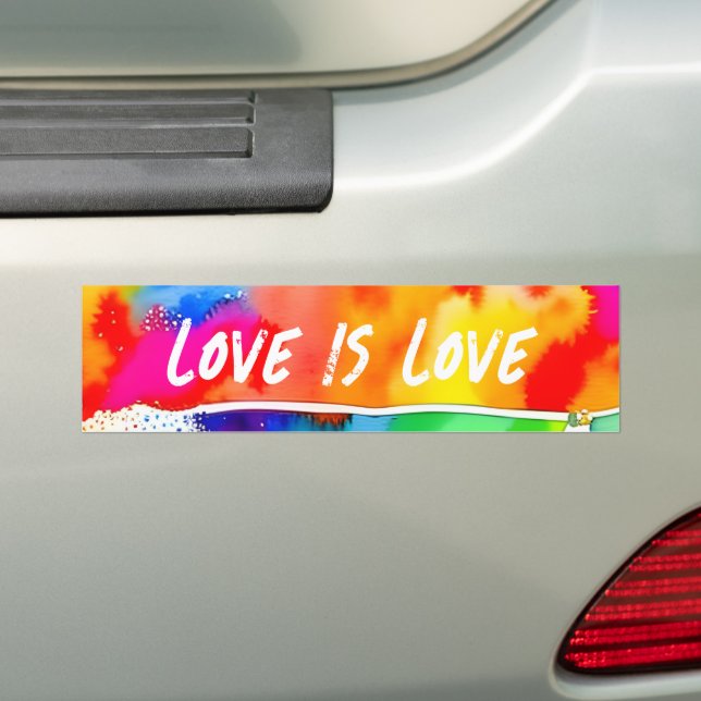 Gay Pride Rainbow Liebe ist Liebe Autoaufkleber (Auf Auto)
