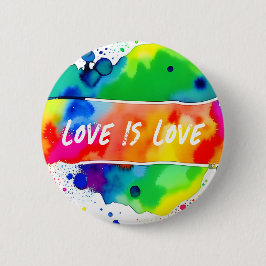 Gay Pride Rainbow Liebe ist Liebe Button
