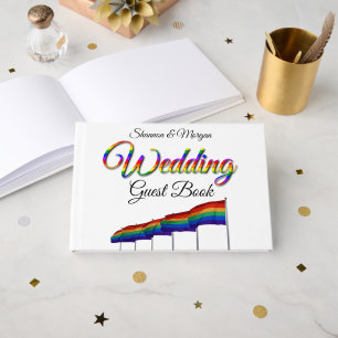 Gay pride Rainbow Mariage livre d'hôtes