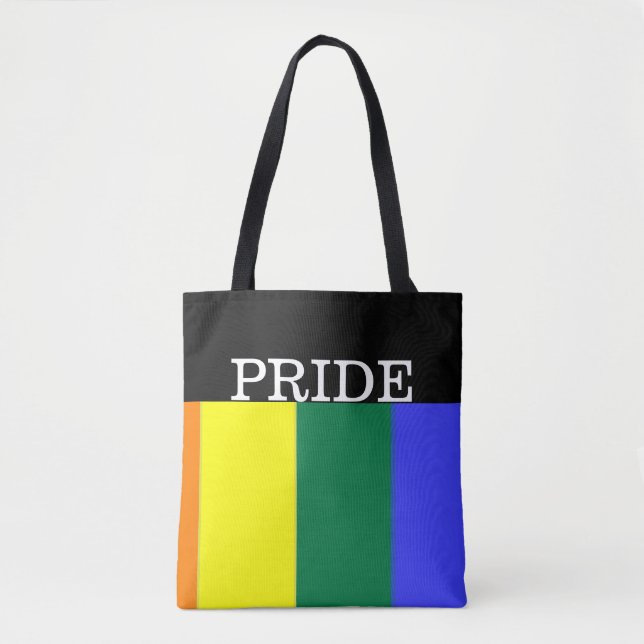 Gay Pride Rainbow Personalisiert Tasche (Vorderseite)