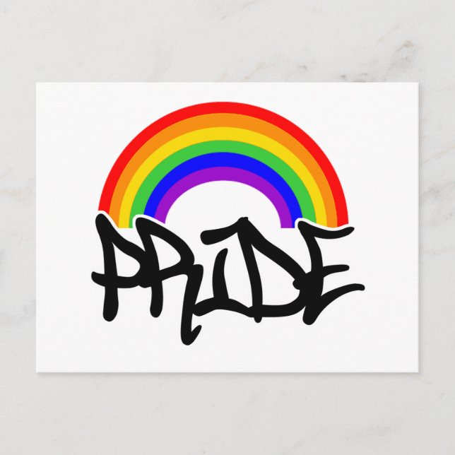 Gay Pride Rainbow Postkarte (Vorderseite)