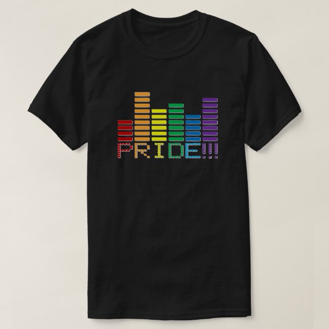 Gay Pride Rainbow Sound Bar T-Shirt (Design vorne)