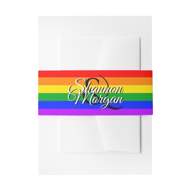 Gay Pride Rainbow Wedly Band (Vorderseite Beispiel)