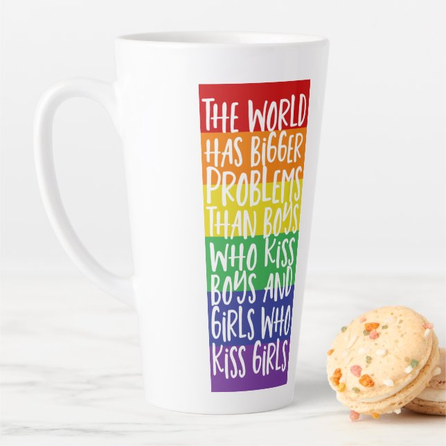 Gay Pride Rainbow World hat größere Probleme Milchtasse (Beispiel)