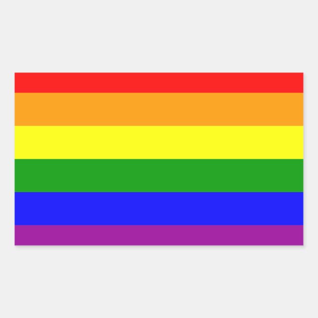 Gay Pride Rechteckiger Aufkleber (Vorderseite)