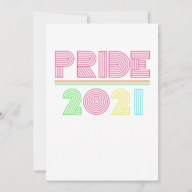 Gay Pride Regenbogen 2021 Einladung (Vorderseite)