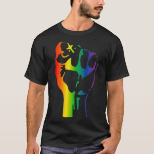 Gay Pride-Regenbogen-Auftrieb Faustresistente LGBT T-Shirt