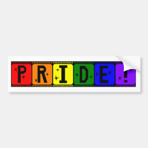 Gay Pride-Regenbogen Filmstrip Autoaufkleber
