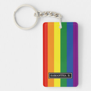 Gay Pride-Regenbogen-Flagge Schlüsselanhänger