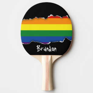 Gay Pride-Regenbogen-Flagge Tischtennis Schläger