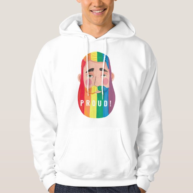 Gay Pride Regenbogen Geschlechterflaggen Bärengesc Hoodie (Vorderseite)