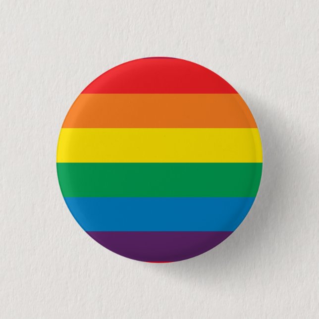 Gay Pride-Regenbogen-Knopf Button (Vorderseite)