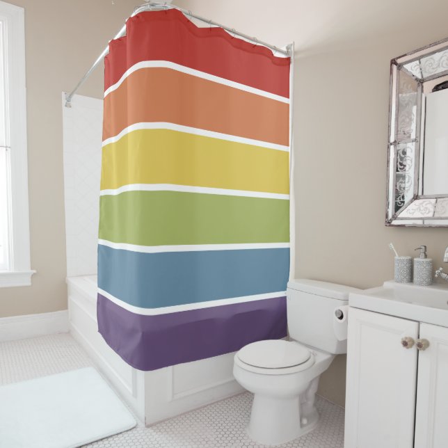 Gay Pride-Regenbogen-Muster LGBT Duschvorhang (Beispiel)