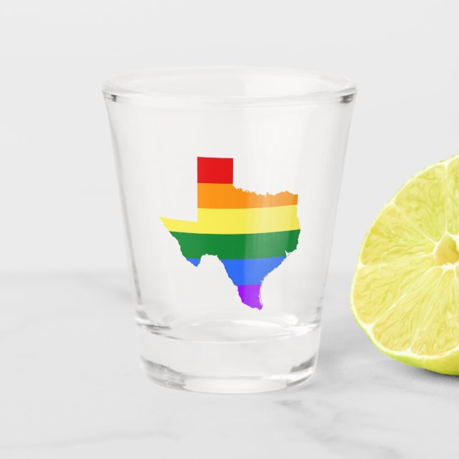 Gay Pride| Regenbogen Schnapsglas (Vorderseite)