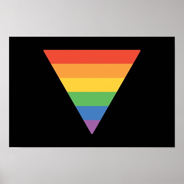 Gay Pride-Regenbogendreieck Poster (Vorne)
