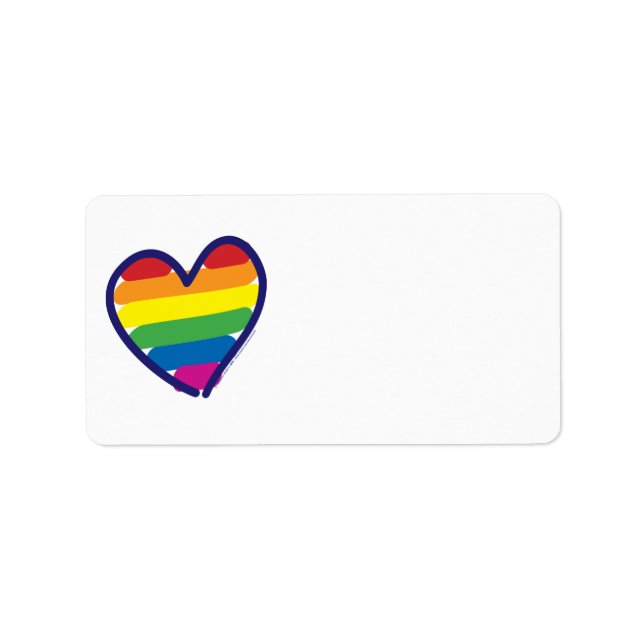 Gay Pride-Regenbogenfarben Adressaufkleber (Vorne)