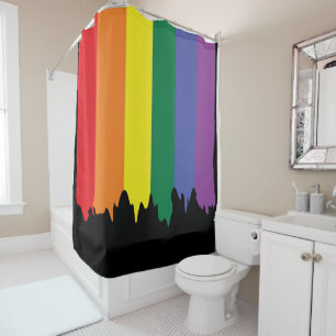 Gay Pride-Regenbogenfarbenfarbe Duschvorhang