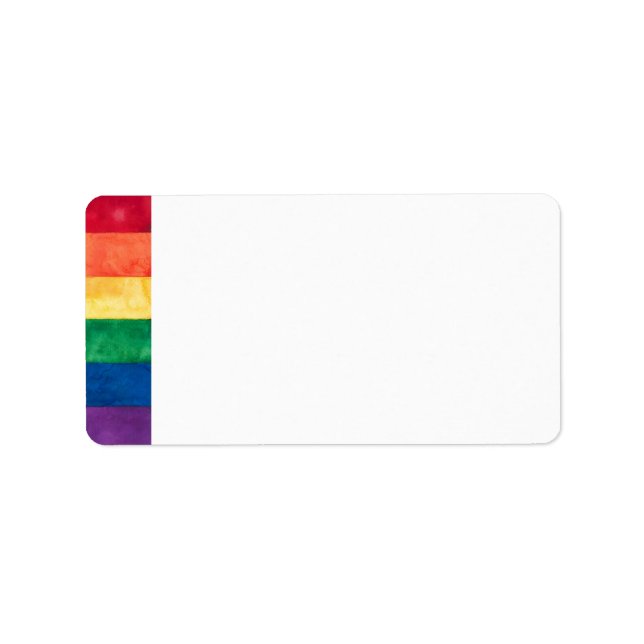 Gay Pride-Regenbogenflagge Adressaufkleber (Vorne)