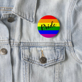 Gay Pride-Regenbogenflagge Button
