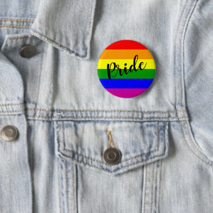 Gay Pride-Regenbogenflagge Button