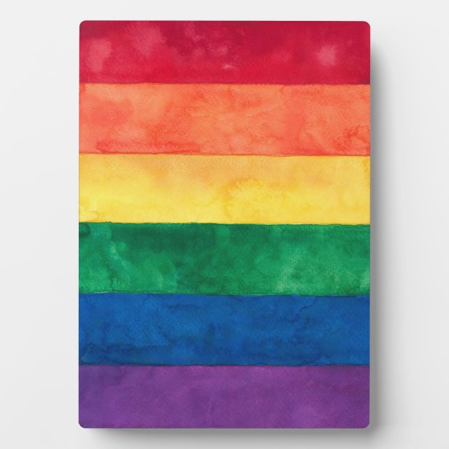 Gay Pride-Regenbogenflagge Fotoplatte (Vorderseite)