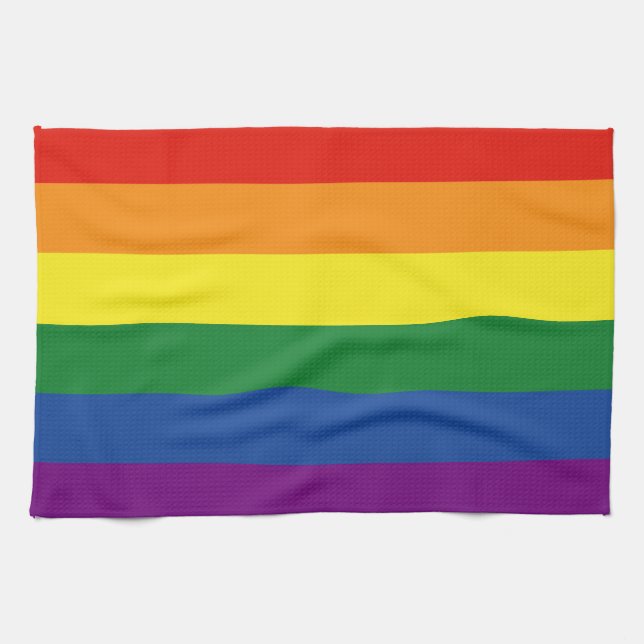 Gay Pride-Regenbogenflagge Handtuch (Horizontal)