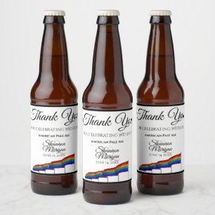Gay Pride-Regenbogenflagge Hochzeitbeere-Flaschene Bierflaschenetikett