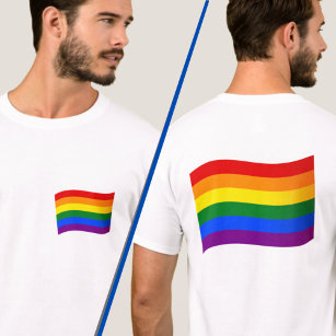 Gay Pride-Regenbogenflagge LGBTQ LGBT, Vorderseite T-Shirt