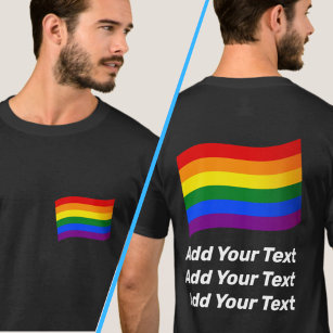 Gay Pride-Regenbogenflagge LGBTQ-Vorderseite/Rücks T-Shirt